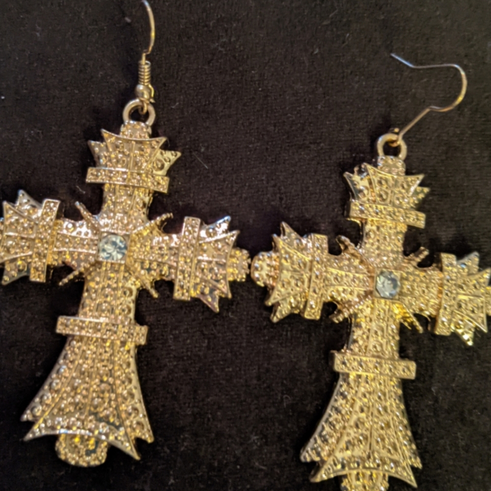 Large Cross Earrings